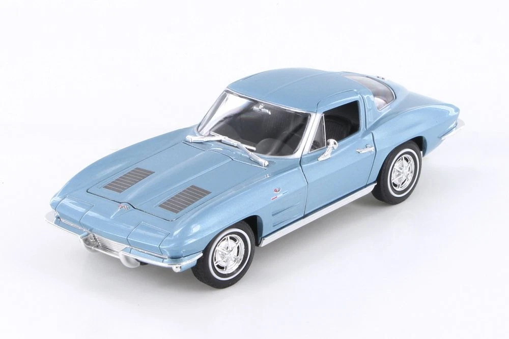 Diecast 1963 Blue Chevy Corvette Welly 1/24 New