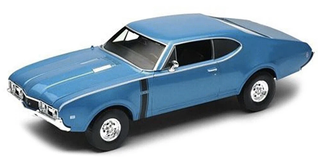 Diecast 1968 Blue Oldsmobile 442 Welly 1/24 New