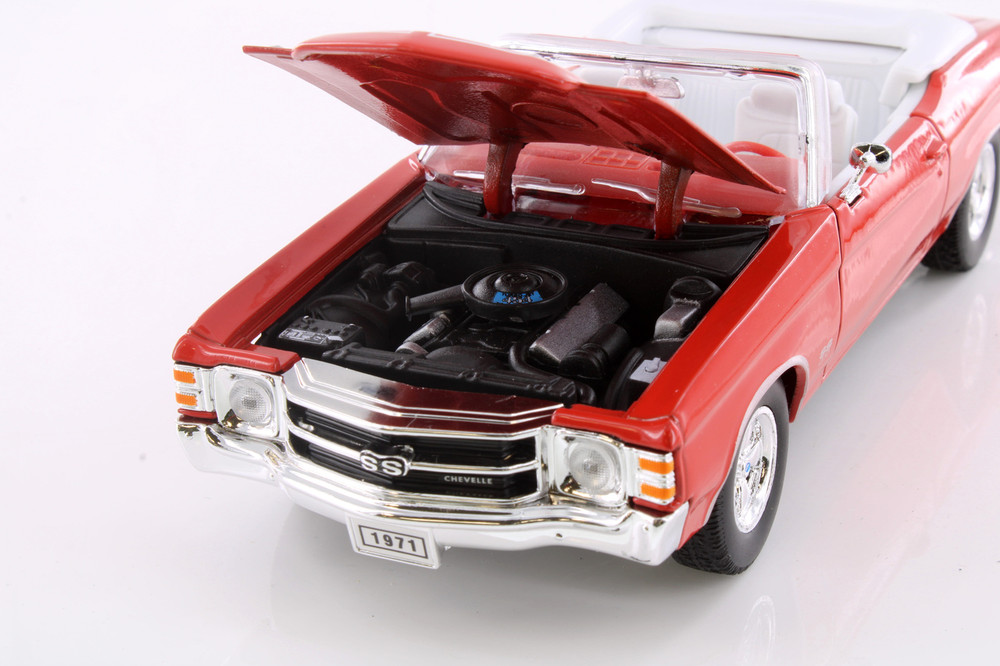 Diecast 1971 Red Chevy Chevelle SS 454 Welly 1/24 New