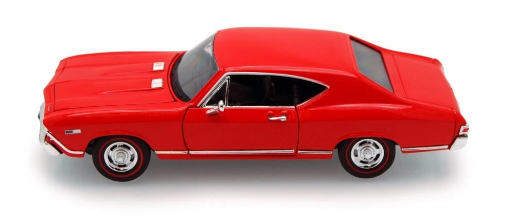 Red 1968 Chevy Chevelle Diecast Car 1/24 Welly New