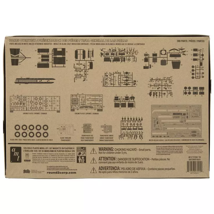 Peterbilt 359 Cross Country Hauler Model Kit 1/25 AMT New