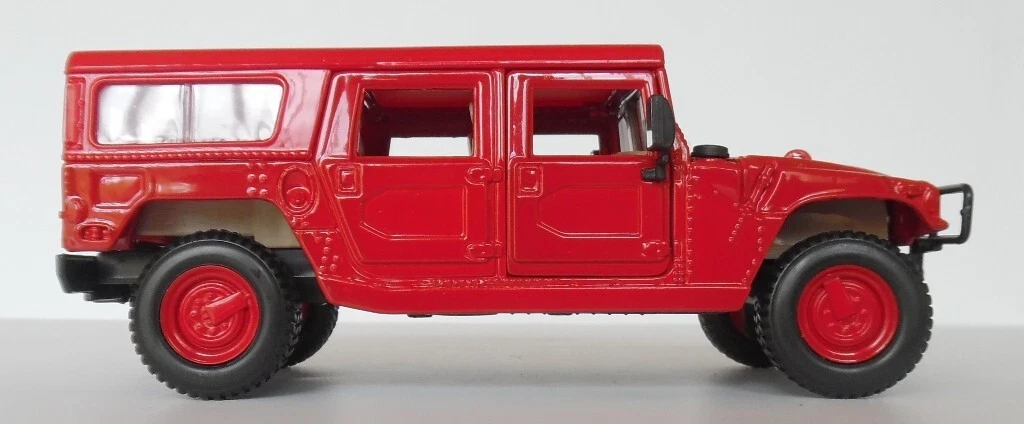 1:27 Maisto Orange/Red Hummer H1 4 Door Wagon Diecast New