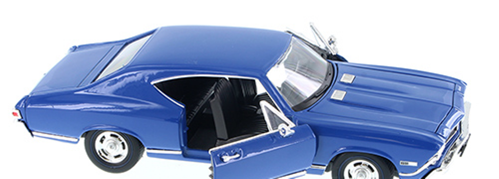 Diecast Blue 1968 Chevelle SS396 1/24 Welly New