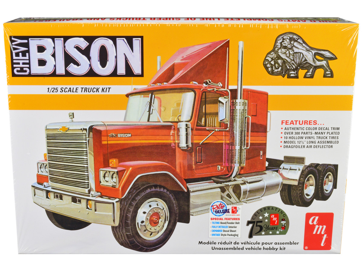 Brand new 1/25 scale plastic model kit of Chevrolet Bison Truck Tractor
