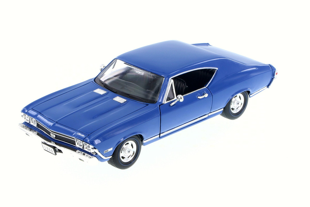 Diecast 1968 Blue Chevy Chevelle SS 396 Welly 1/24 New