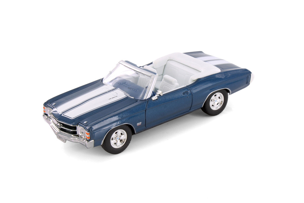 Diecast 1971 Blue Chevy Chevelle SS 454 Welly 1/24 New
