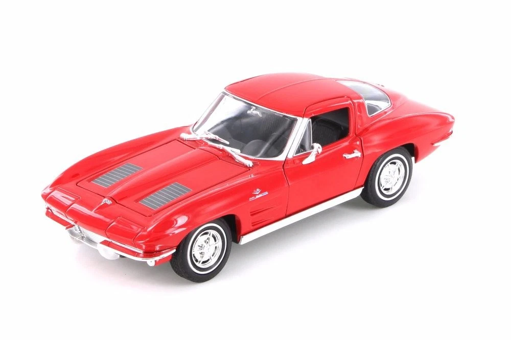 Diecast 1963 Red Chevy Corvette Welly 1/24 New