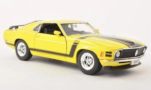 Diecast 1970 Yellow Ford Mustang Welly 1/24 New