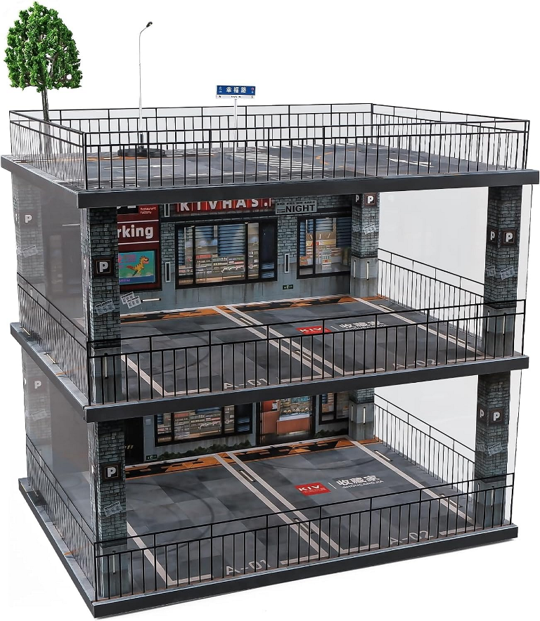 1:18 Scale New Diecast Model Car Display Cabinet with USB, Made of Wood and Acrylic New