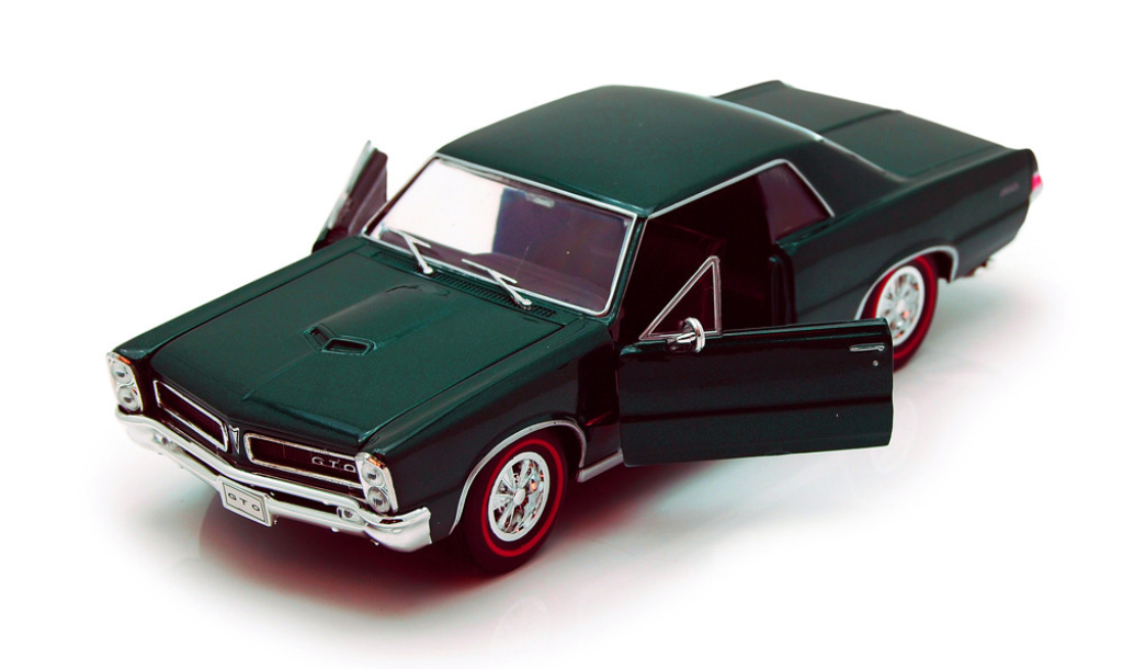 Green 1965 Pontiac GTO Diecast Car 1/24 Welly New
