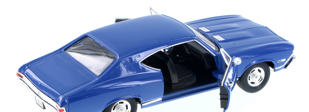Diecast Blue 1968 Chevelle SS396 1/24 Welly New