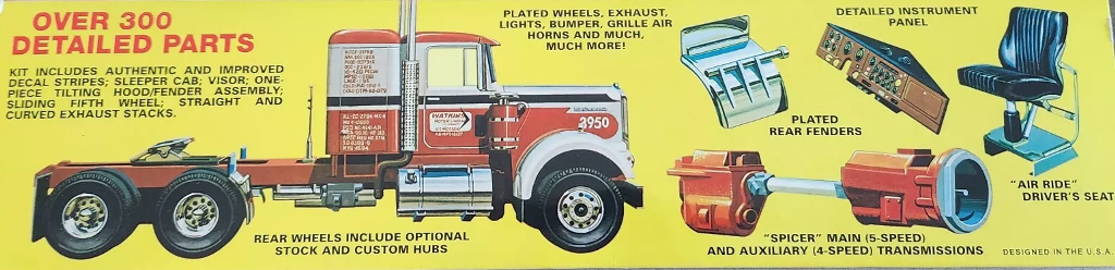 Kenworth Conventional W-925 Model Kit 1/25 AMT New