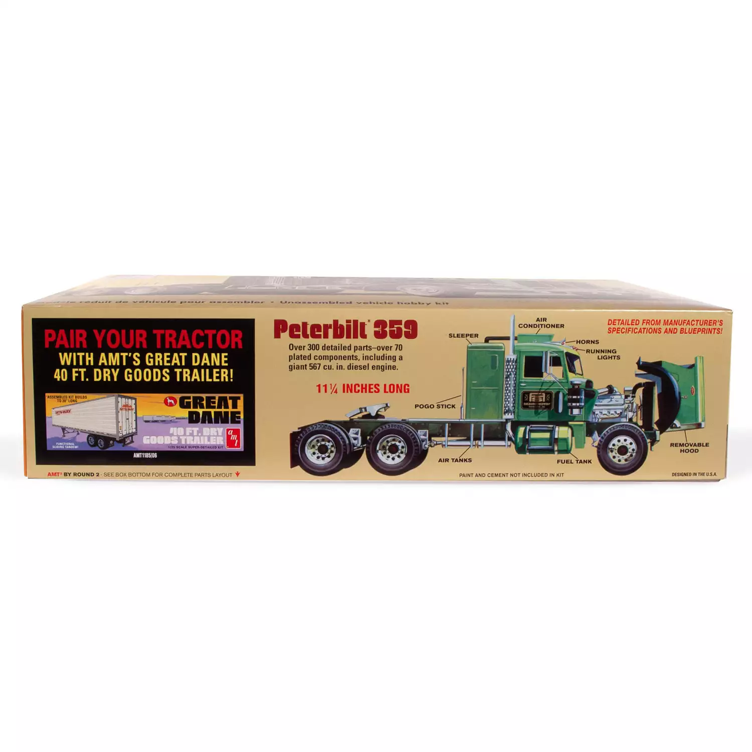 California Hauler Peterbilt 359 Model Kit 1/25 AMT New