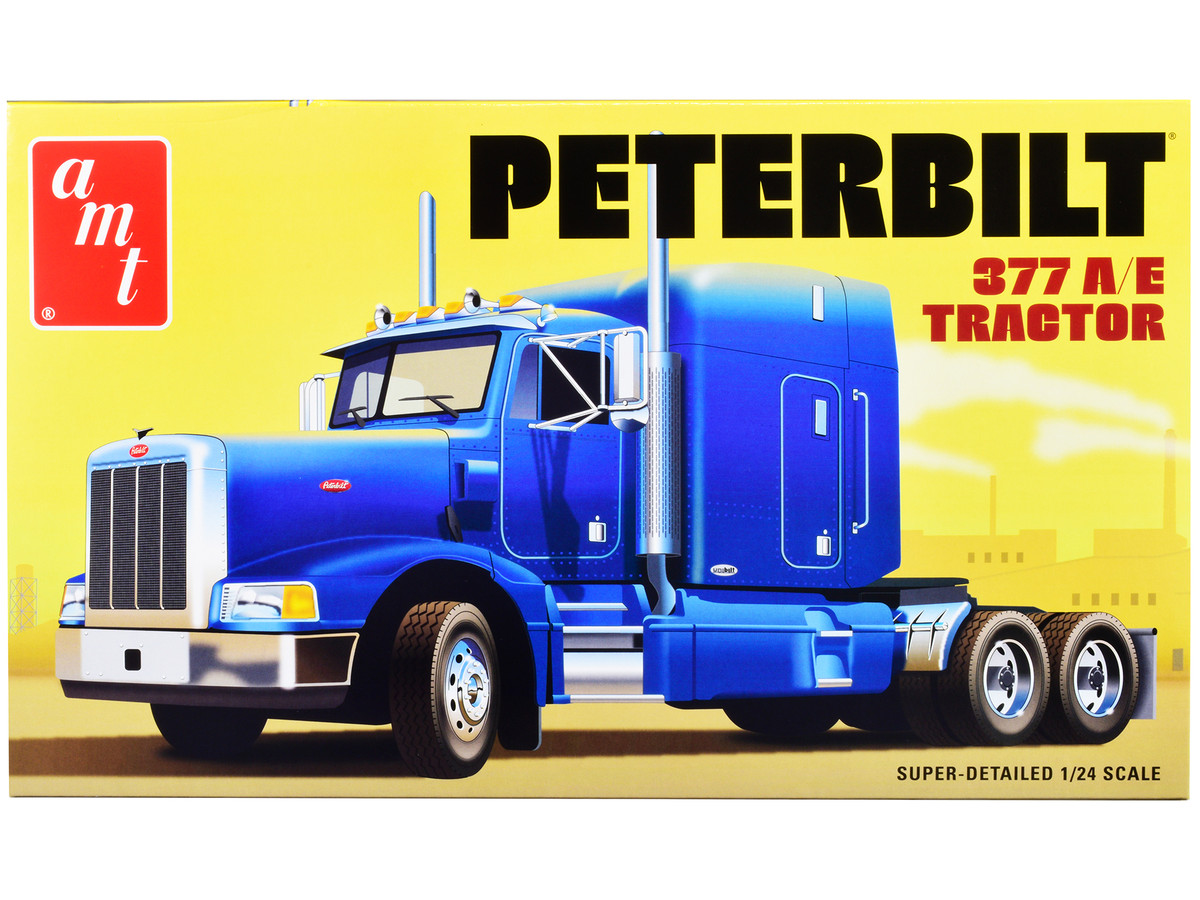 Brand new 1/24 scale plastic model kit of Peterbilt 377 A/E Truck Tractor (Skill 3)