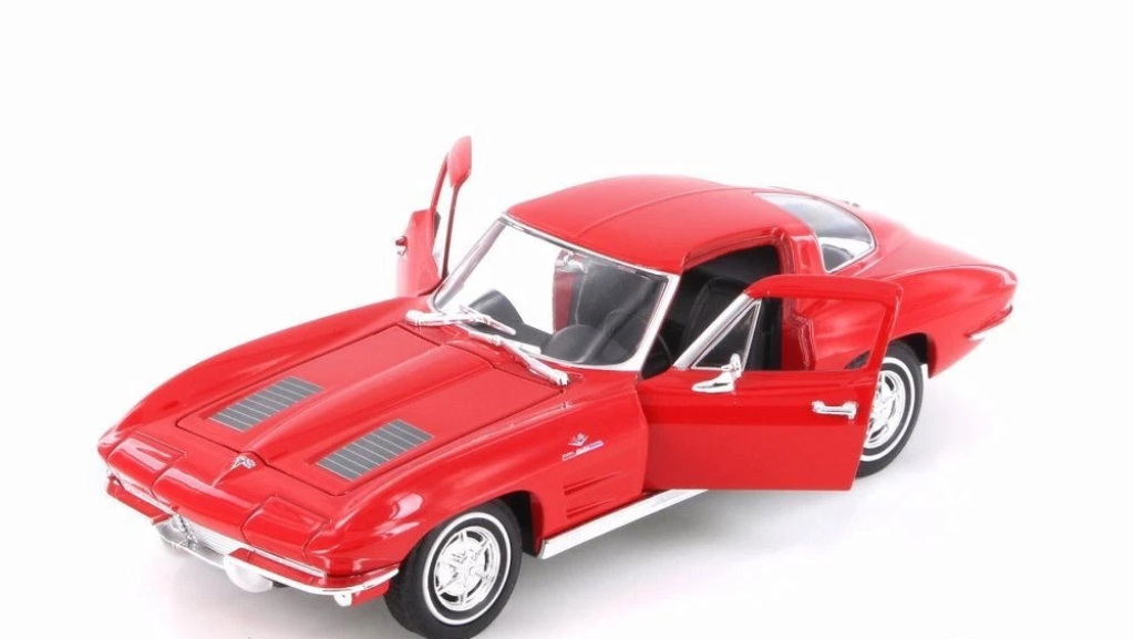Diecast 1963 Red Chevy Corvette Welly 1/24 New