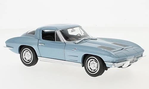 Diecast 1963 Blue Chevy Corvette Welly 1/24 New