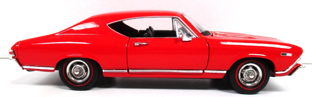 Red 1968 Chevy Chevelle Diecast Car 1/24 Welly New