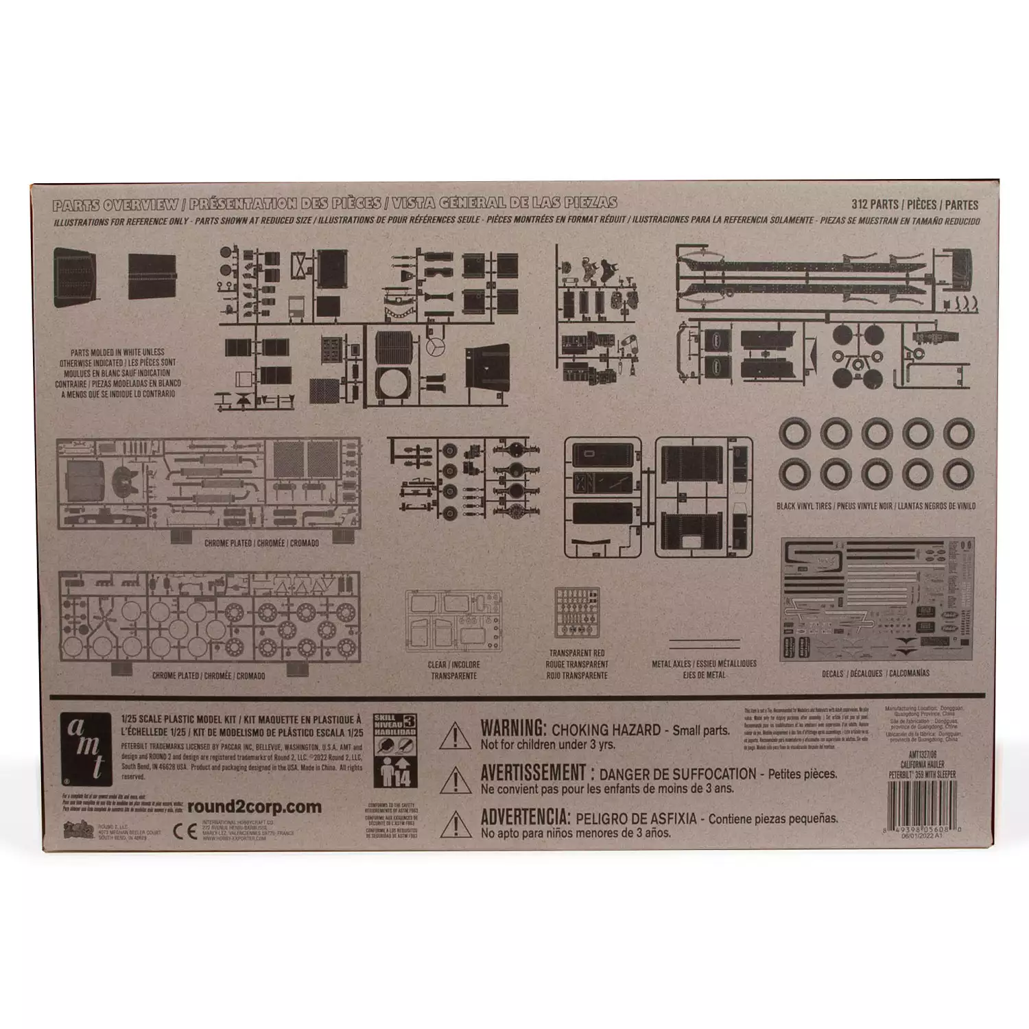 California Hauler Peterbilt 359 Model Kit 1/25 AMT New