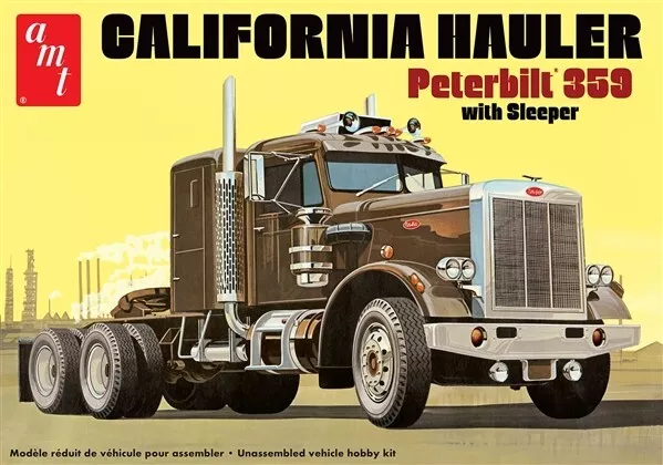 California Hauler Peterbilt 359 Model Kit 1/25 AMT New