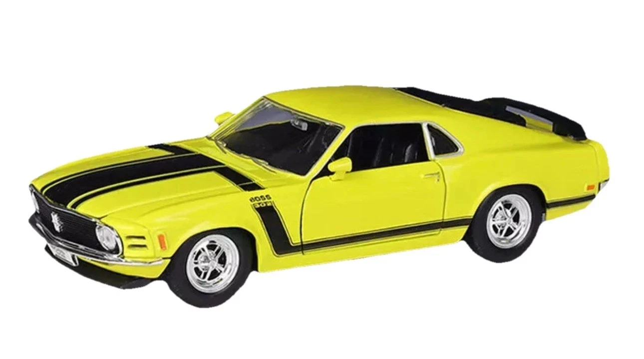 Diecast 1970 Yellow Ford Mustang Welly 1/24 New
