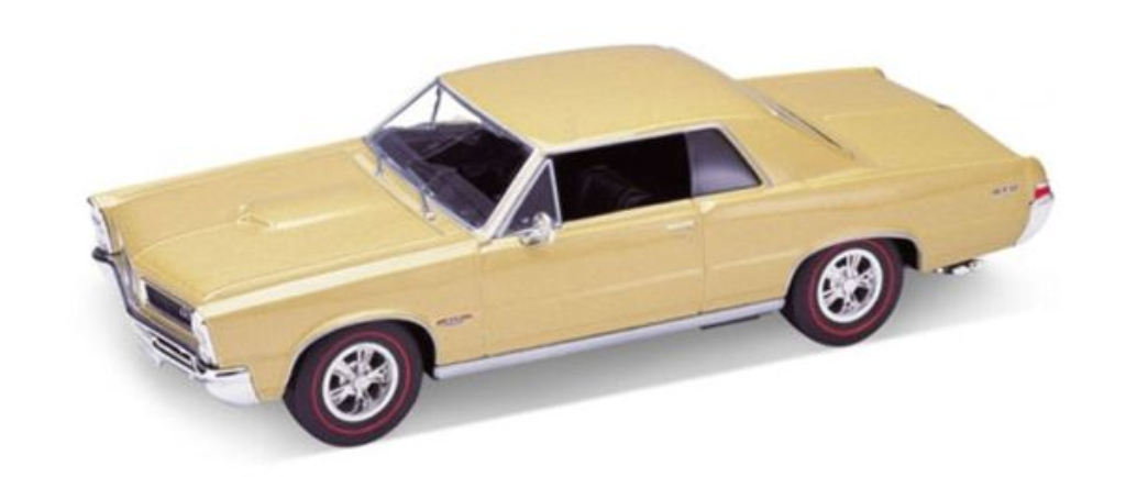 Gold 1965 Pontiac GTO Diecast Car 1/24 Welly New