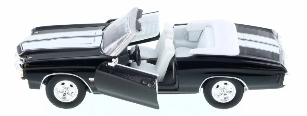 Black 1971 Chevelle SS 454 Convertible Diecast Car 1/24 Welly New