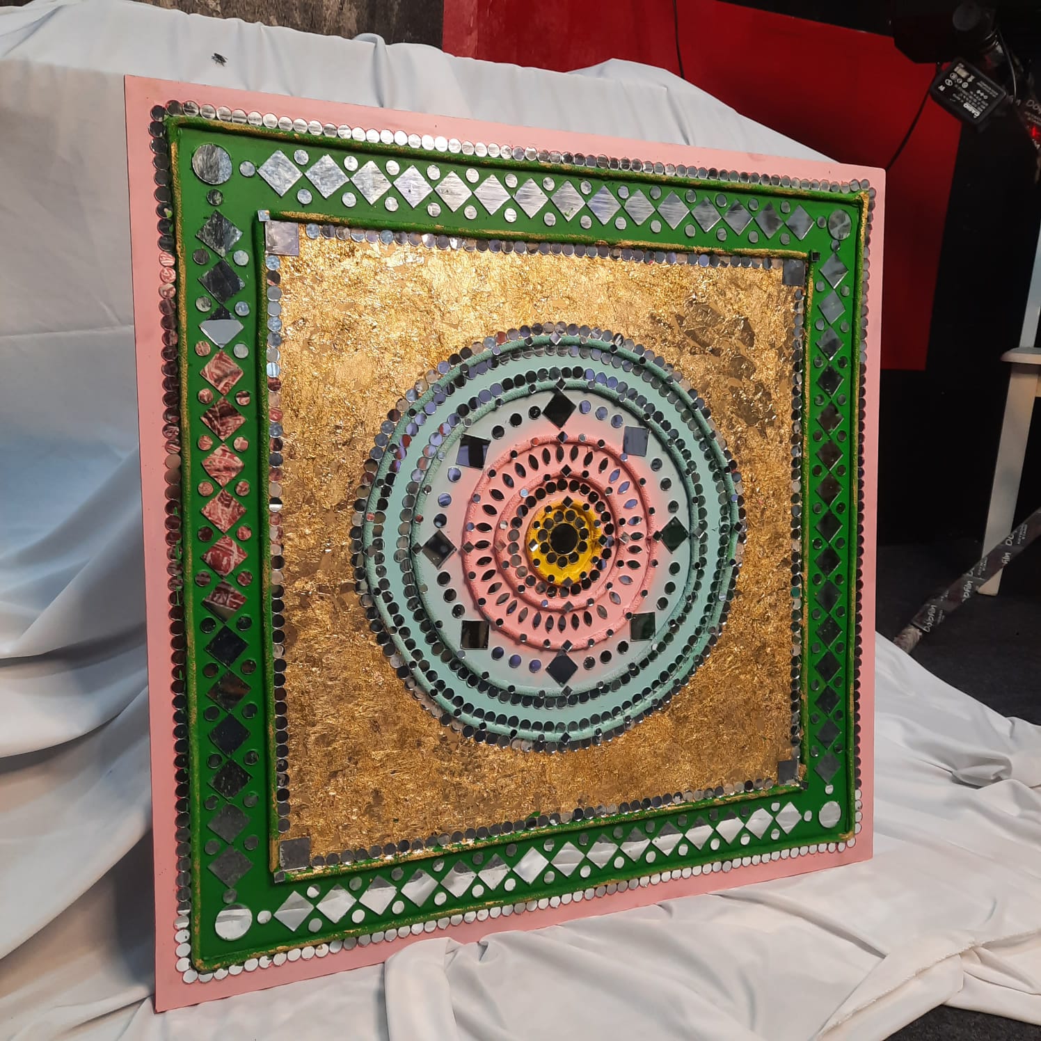 Handcrafted Mosaic Mandala Artwork