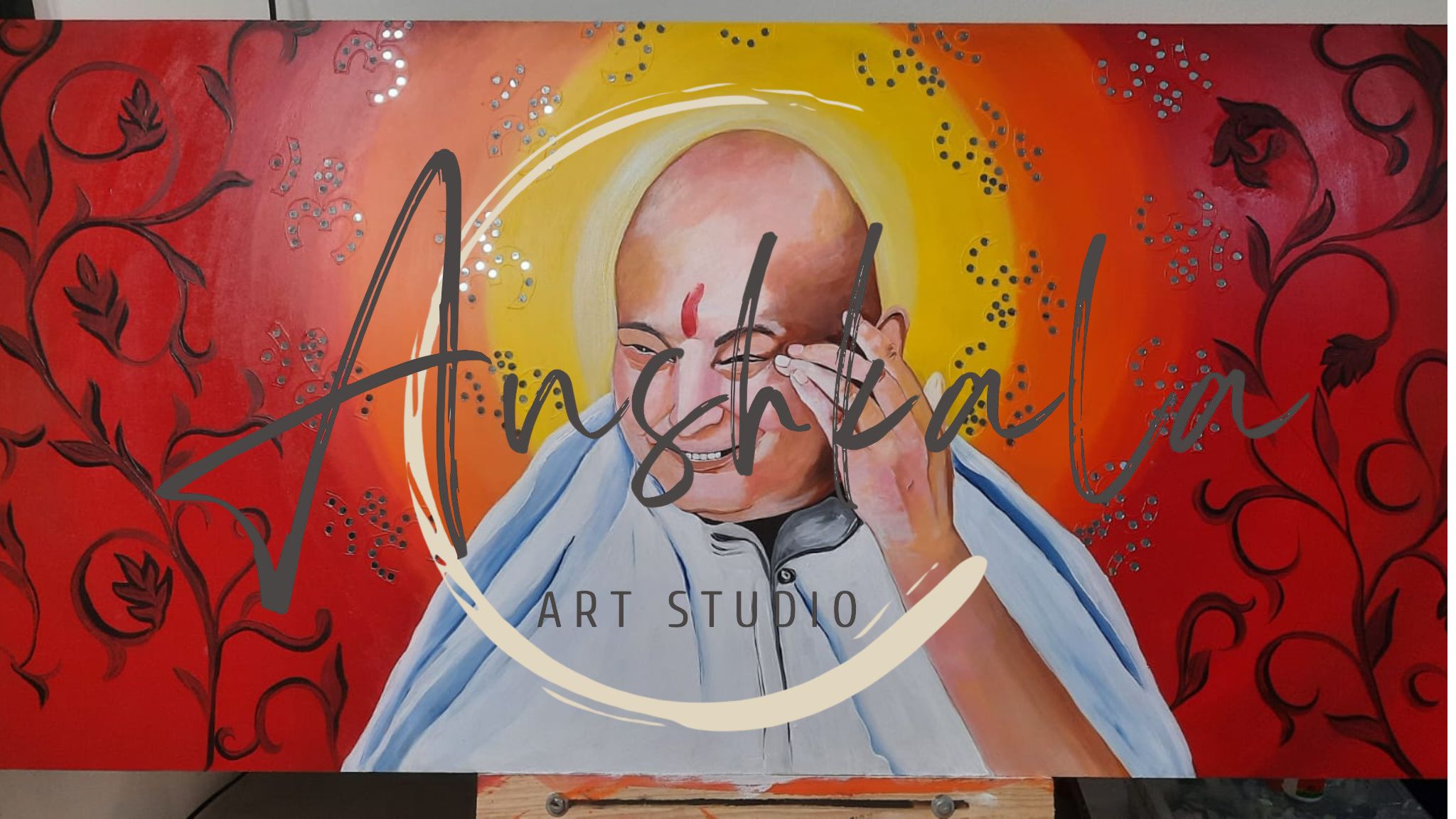 Spiritual Monk Acrylic Painting