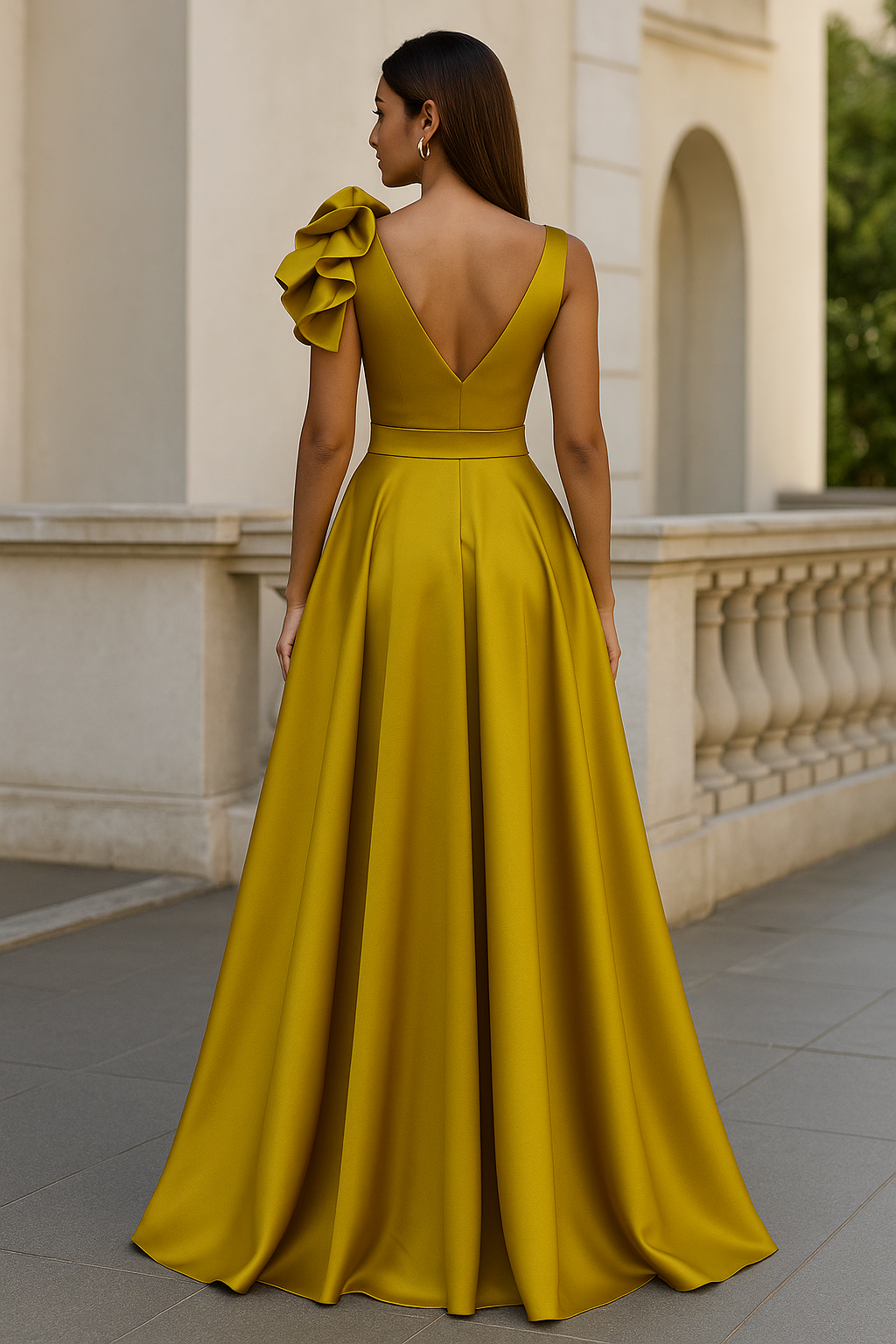 Elegant Golden Evening Gown