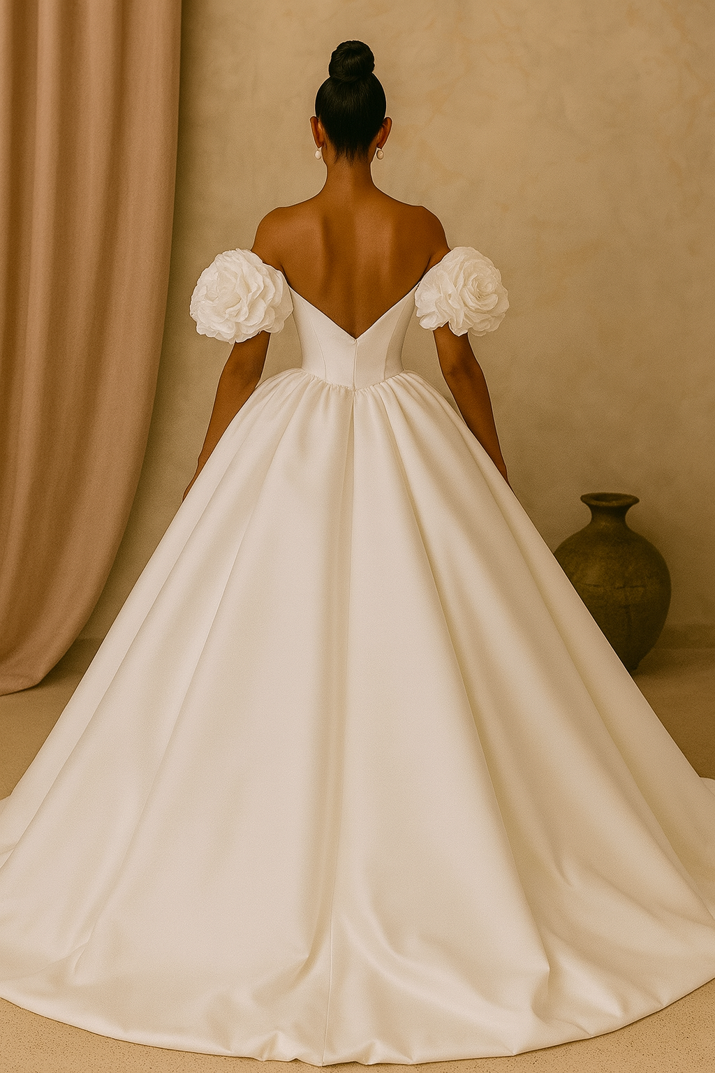 Elegant Off-Shoulder Wedding Dress