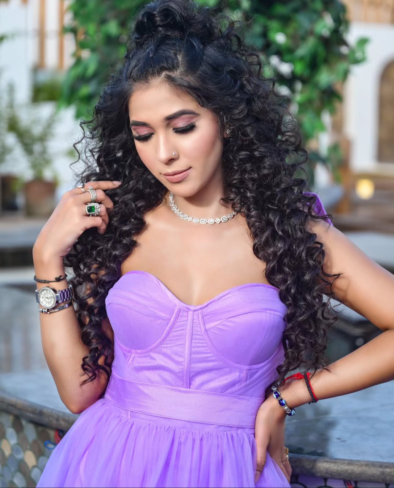 Lavender Tulle Tiered Dress