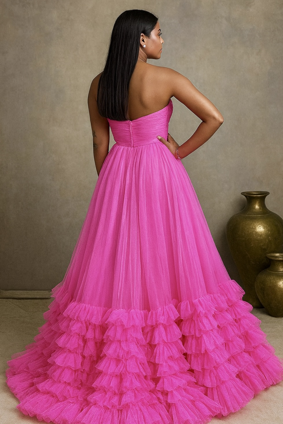 Elegant Pink Ball Gown