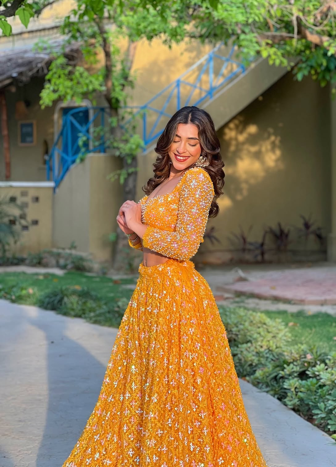 Embellished Yellow Lehenga