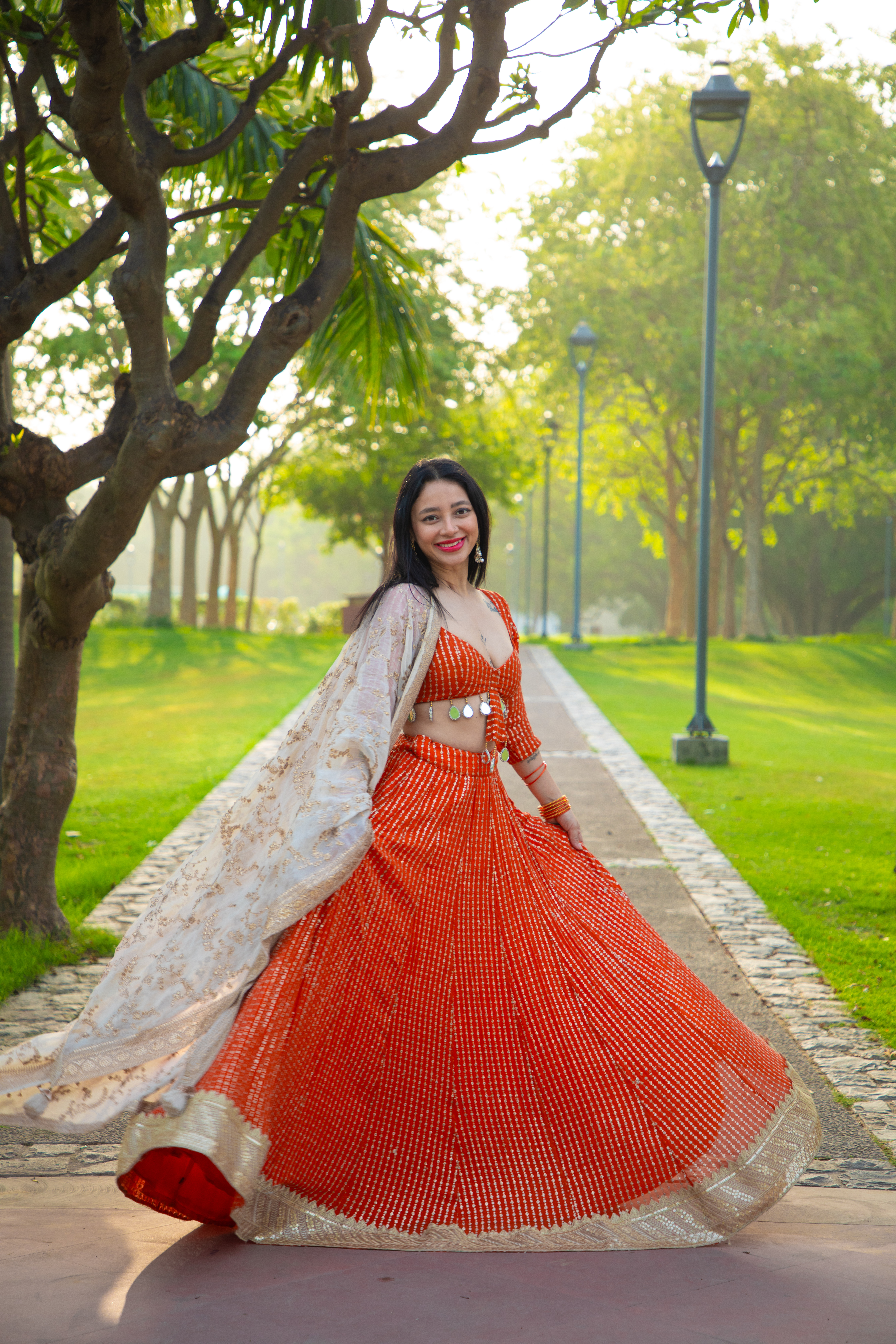 Elegant Red Traditional Gown