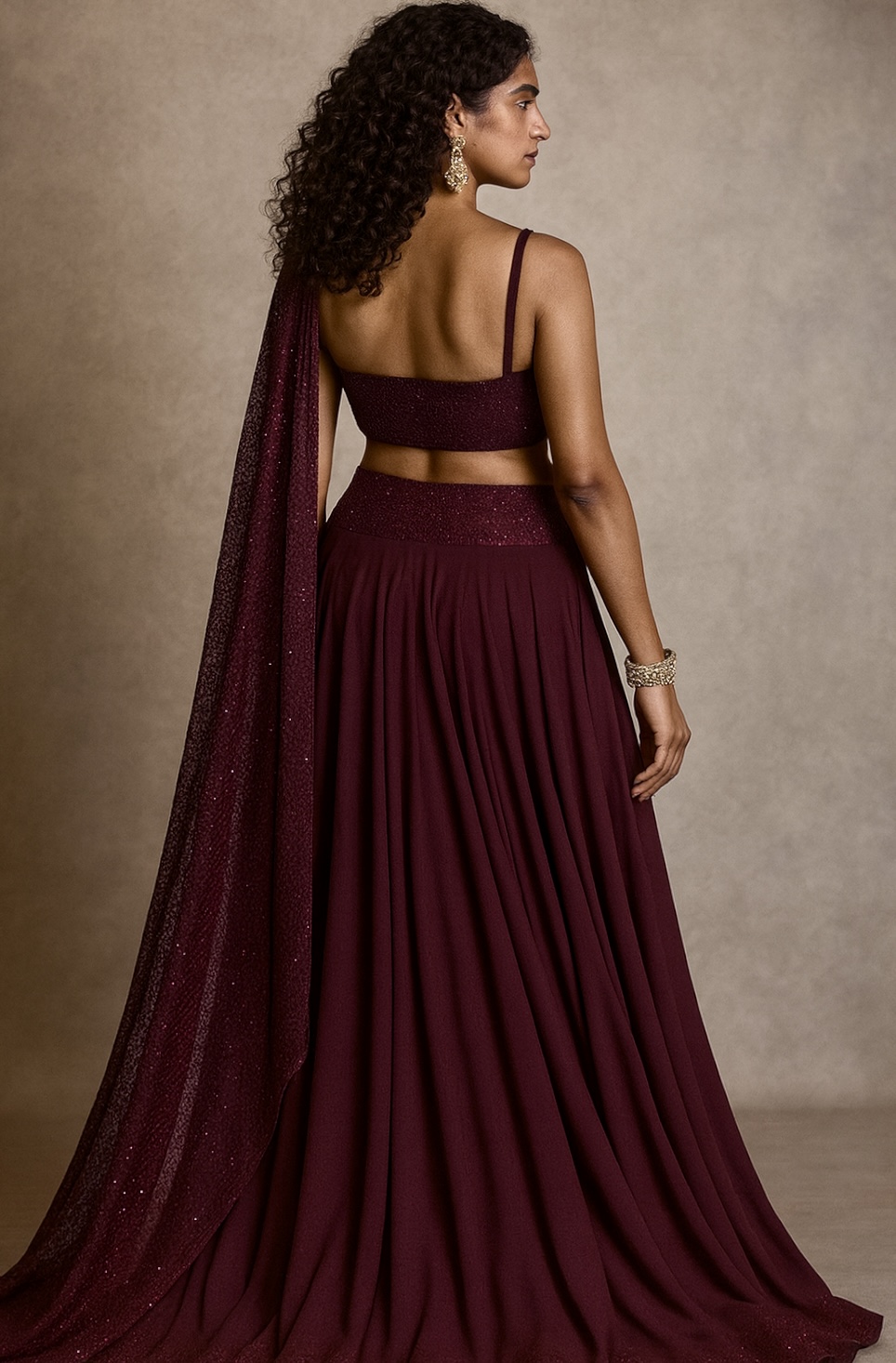 Elegant Maroon Lehenga