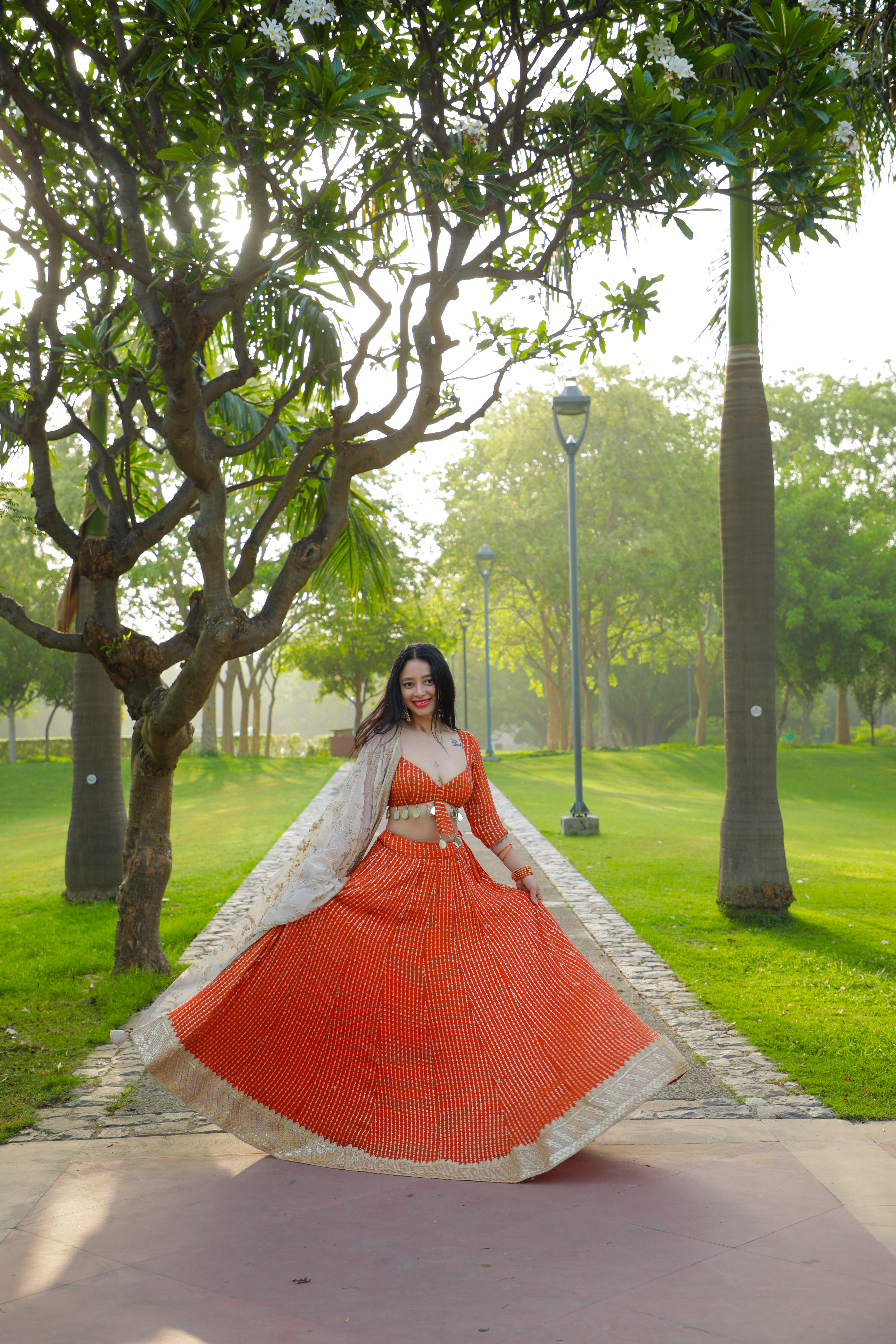 Elegant Red Traditional Gown