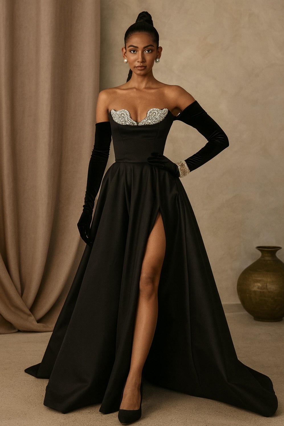 Elegant Black Evening Gown