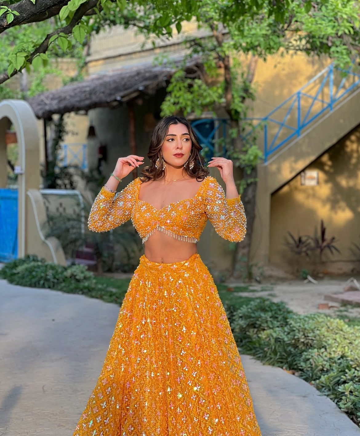 Embellished Yellow Lehenga