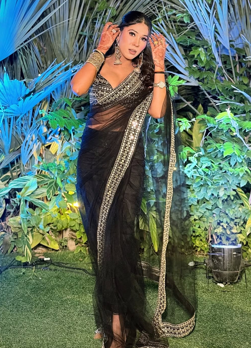 Elegant Black Saree