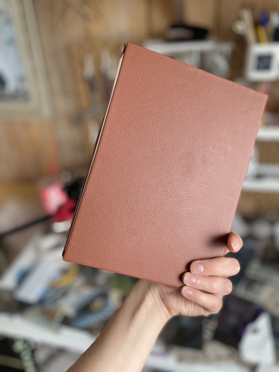 A5 Brown Dragon Journal with golden ring binder