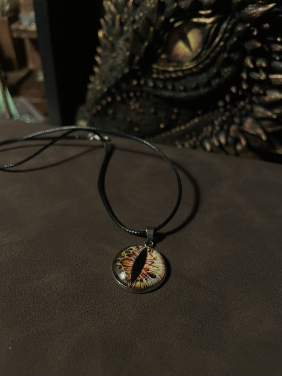 Small Dragon Eye Pendant Necklace