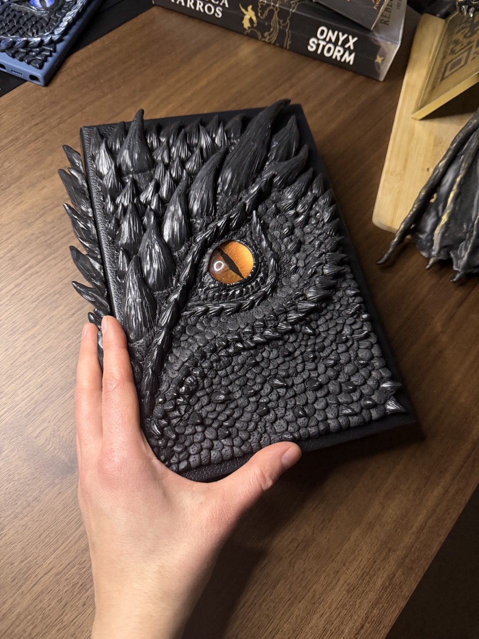 3D hardcover dragon book sleeve for Fourth Wing hardcover book