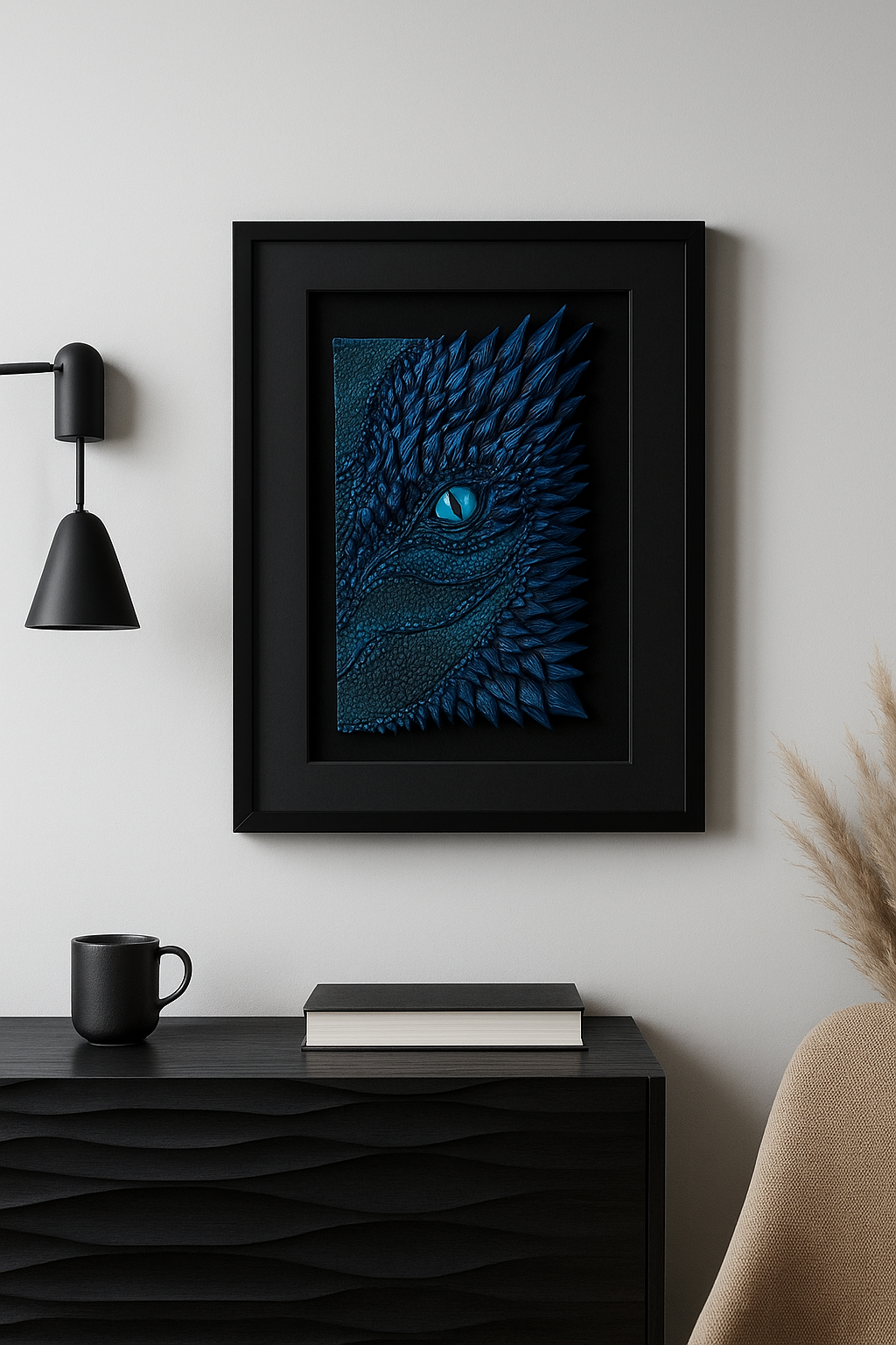 Handcrafted Dragon Eye 3D Art Piece