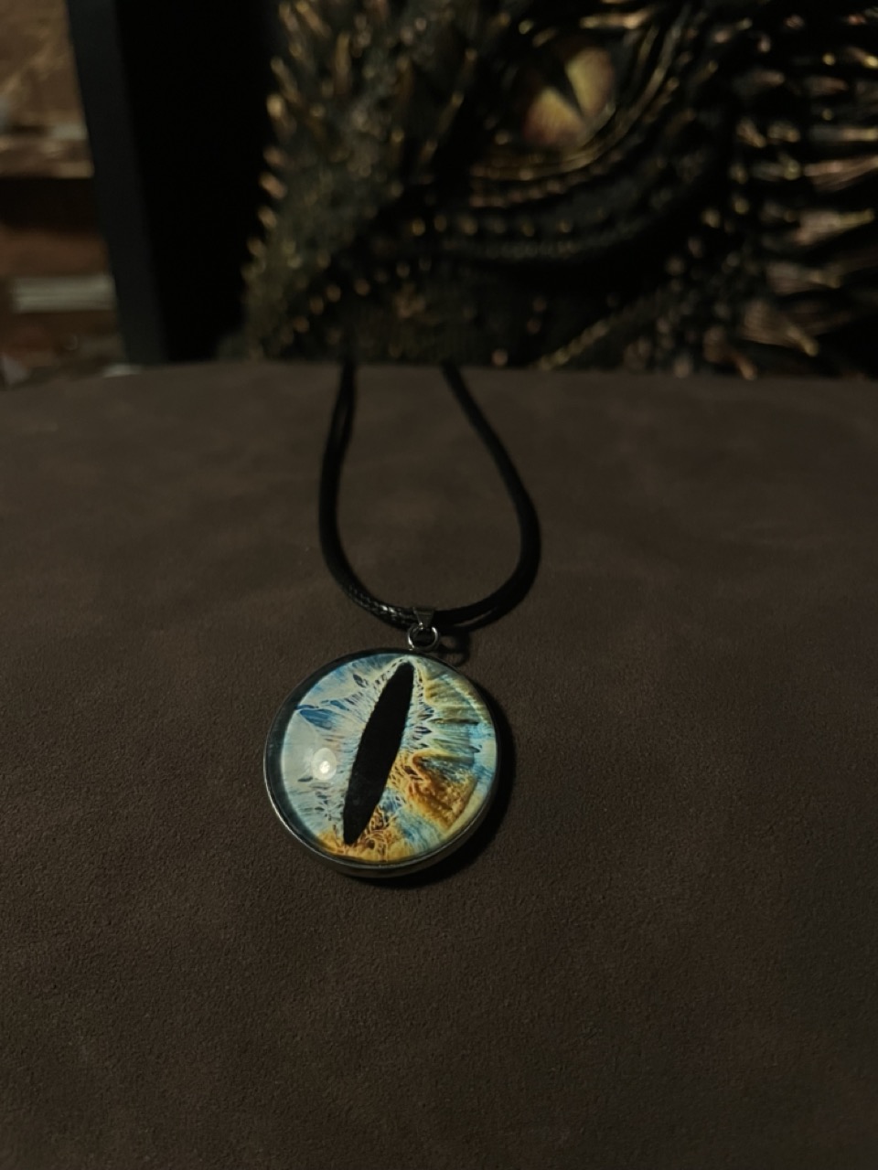 Large Dragon Eye Pendant Necklace