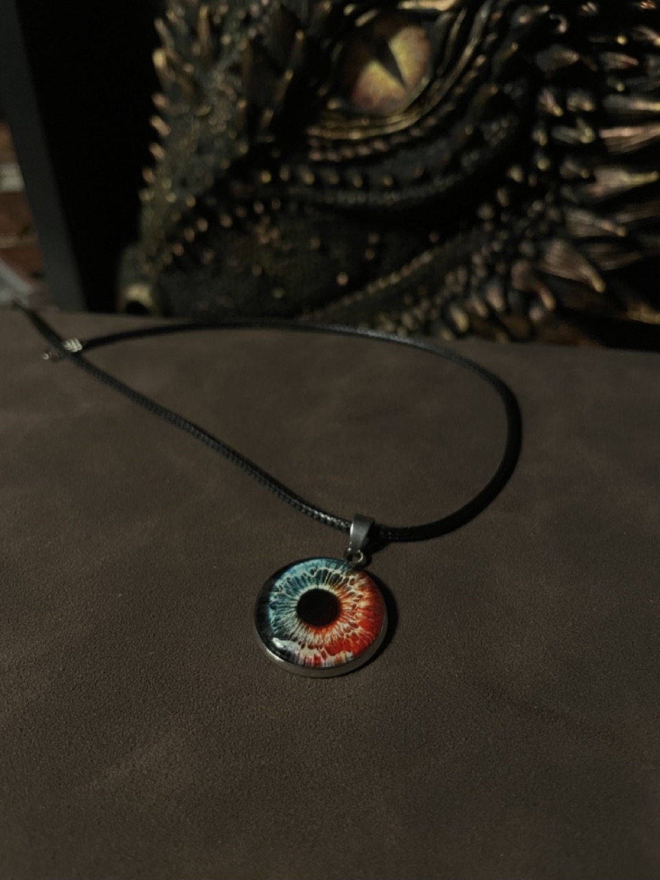 Small Dragon Eye Pendant Necklace