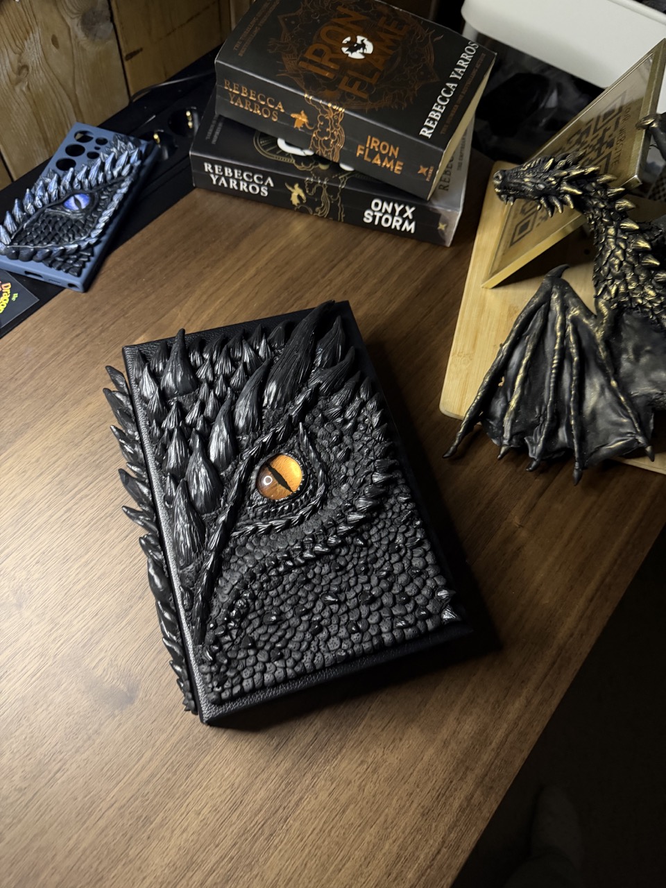 3D hardcover dragon book sleeve for Fourth Wing hardcover book