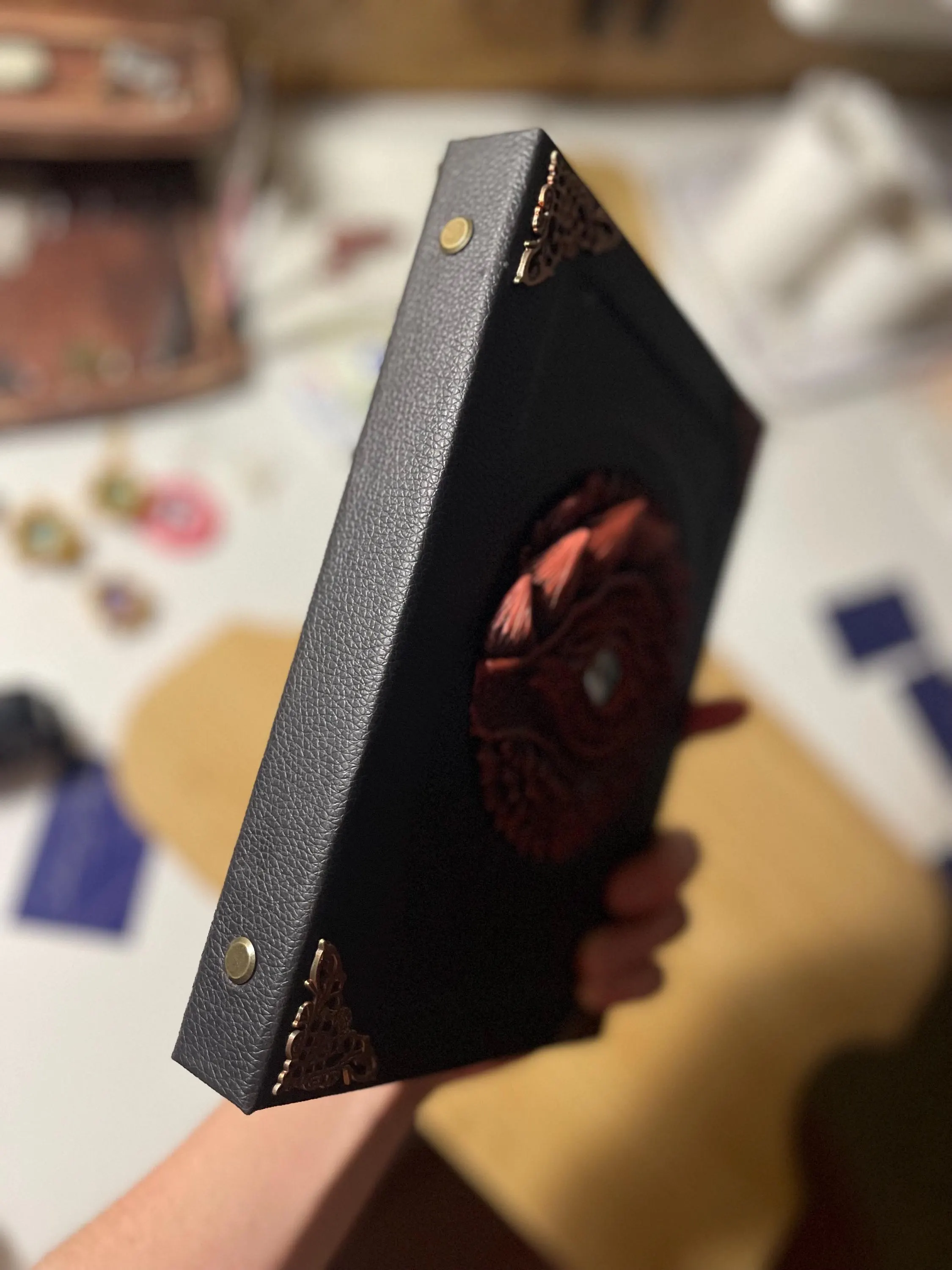 A5 Dragon Eye Journal with brass ring binder