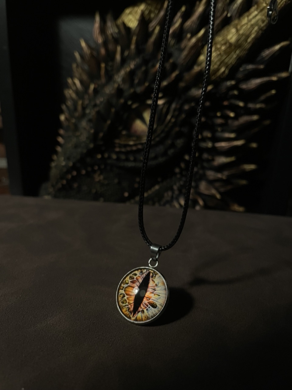 Small Dragon Eye Pendant Necklace