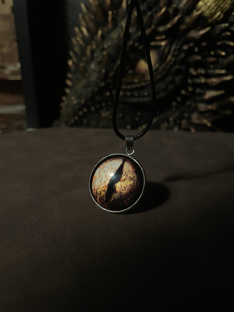 Large Dragon Eye Pendant Necklace