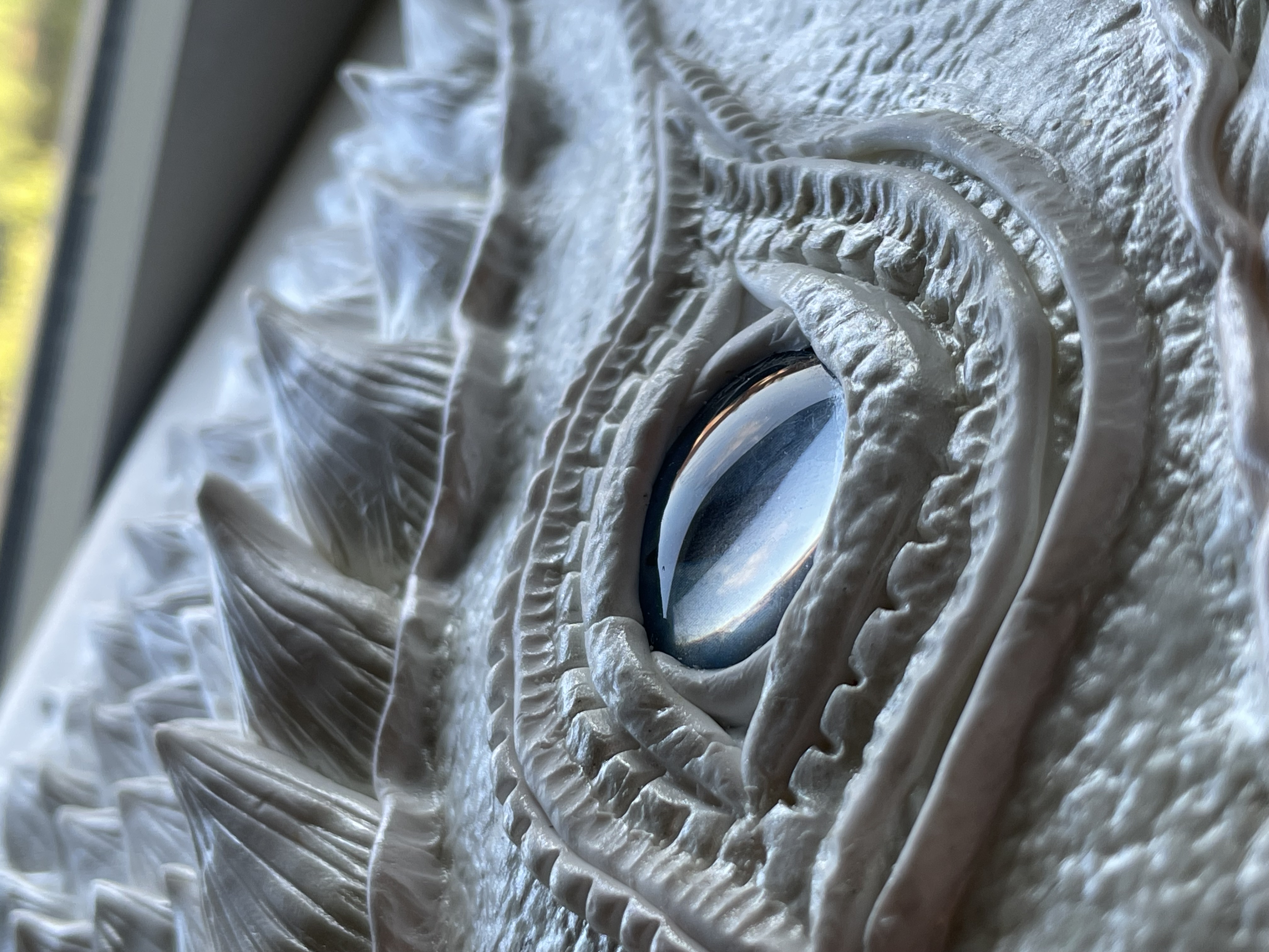 A5 White Dragon Journal with silver ring binder